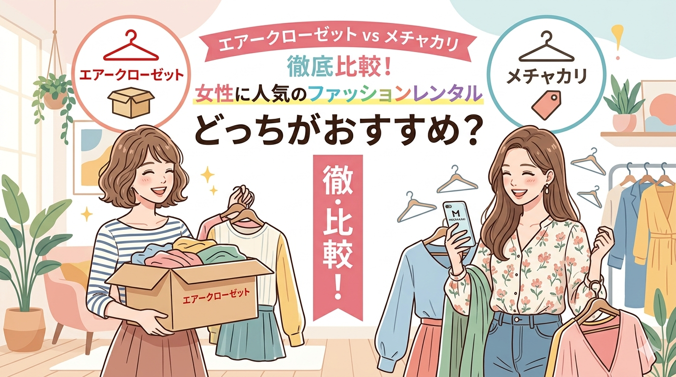 エアークローゼットvsメチャカリを徹底比較！どっちがおすすめ？【2026年】